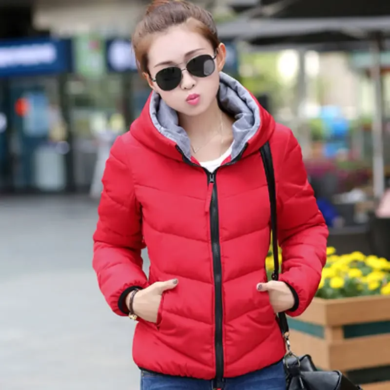 Red Female Coats Short Quilted - Modern Korean Lifestyle recension och pris